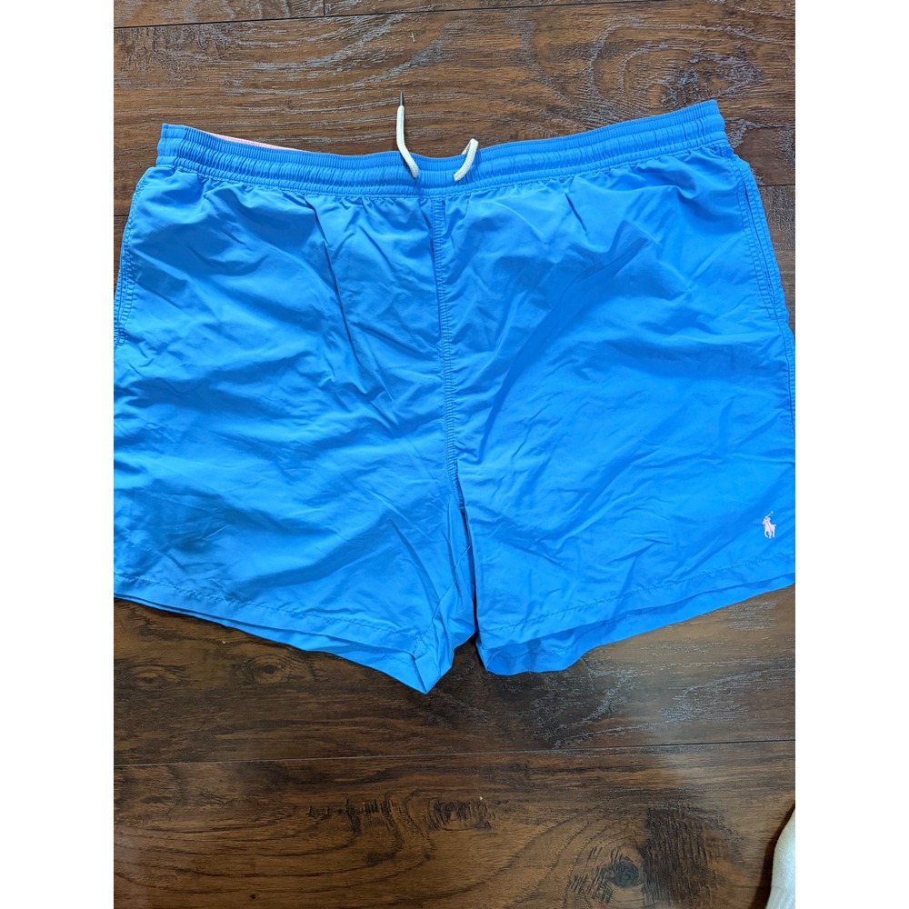 Polo Ralph Lauren Mens Blue Pink Swim Trunks Board Shorts Big & Tall 4XB 4TG